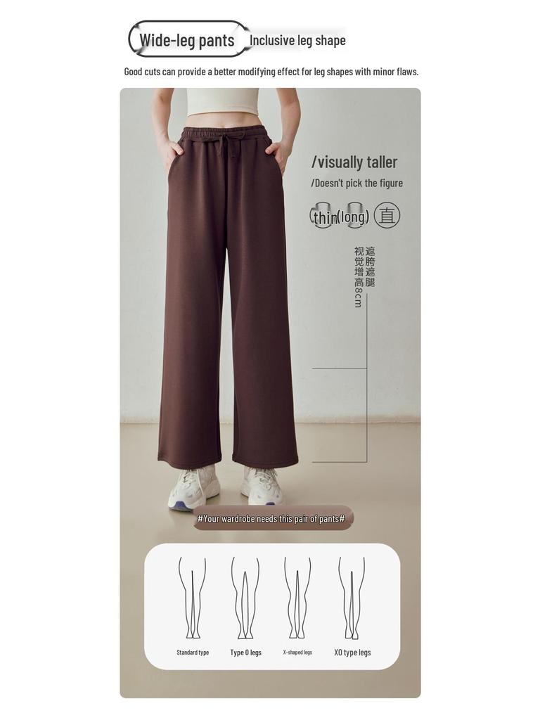 Women's Warm Hooded Yoga Jacket & Wide Leg Pants Set