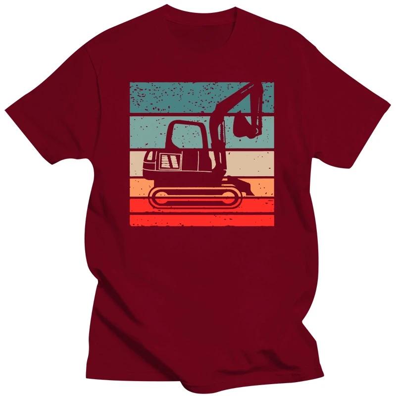 Excavator Retro Style Vintage T Shirts Graphic Cotton Streetwear Short Sleeve Birthday Gifts Summer Style T-shirt Mens Clothing