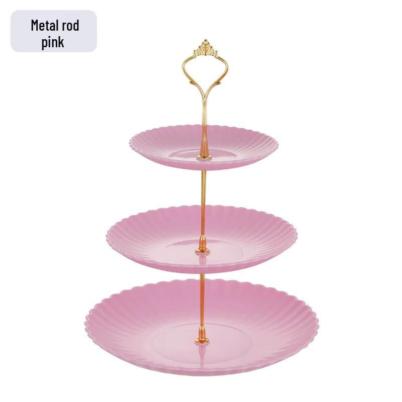 Jiante Transparent Rotating 3-Tier Fruit & Dessert Stand