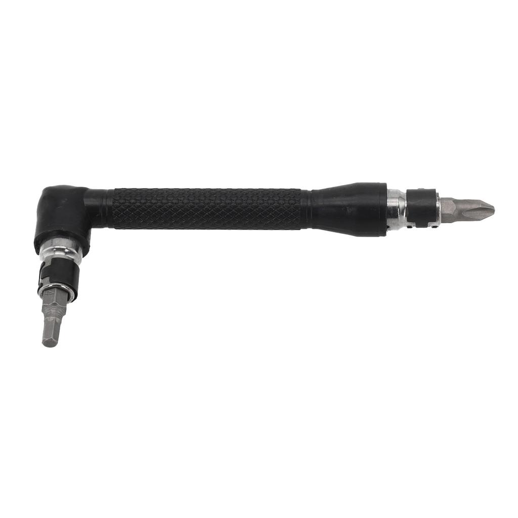 L-shaped 1/4 Hexagonal Screwdriver Bit 90 Degree Double-Head Handle Black 6.35 Wrench Screwdriver Bit Tool Set