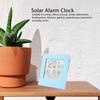 Durable ABS Solar Battery Alarm Clock LCD Display Dual Energy Alarm Clock Temperature Humidity Clock Bedroom