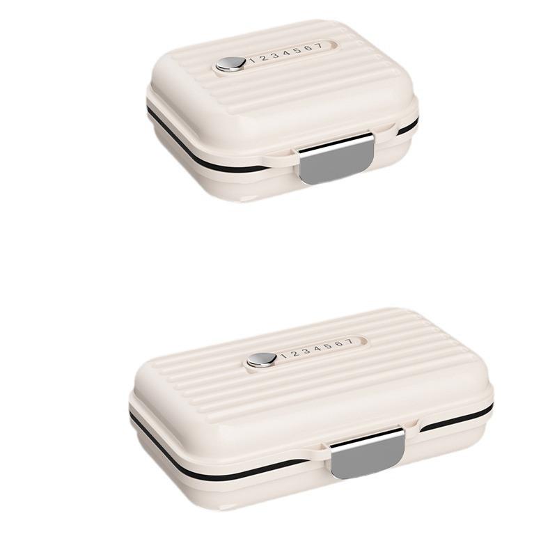 Compact Weekly Pill Organizer - Small, Portable Medicine Box with Daily 3-Meal Compartments and Mini Reminder for 7 Days.