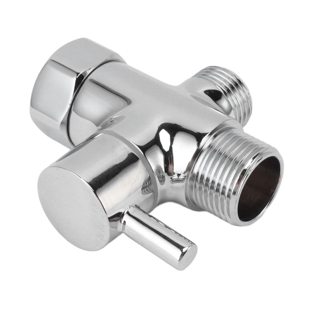 Divertor de duș cu 3 căi din alamă, Valvă de apă cu 3 căi, Separator de apă, Adaptor T de duș cu 7/8