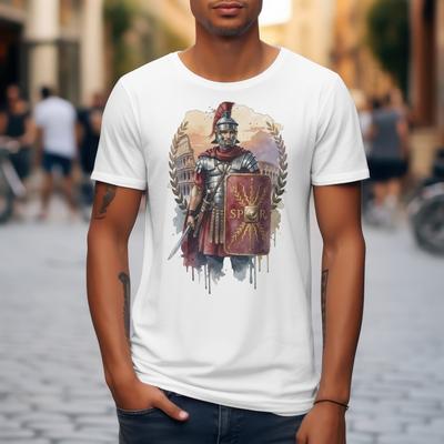 T-shirt Unisexe Soldat Romain Colisée Histoire Légionnaire Rome Cadeau Gladiateur T-shirt