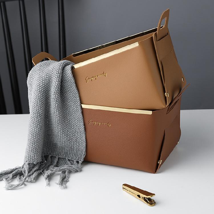 Creative Leather Storage Boxes Small Things Collection Help You to Save Spac