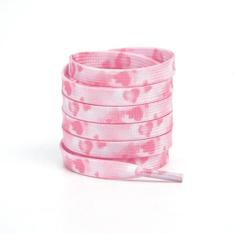 NEW Flat Pink Love Shoelace Personalized Valentine's Day Heart Shoelaces Rope Couples High Canva Sports Shoes Shoe Laces for AF1