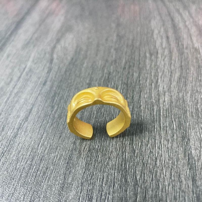 Buddhas Half Face Shaped Rings Adjustable Open Rings Finger Rings Decoration Elegant Jewelry Accessory for Parties