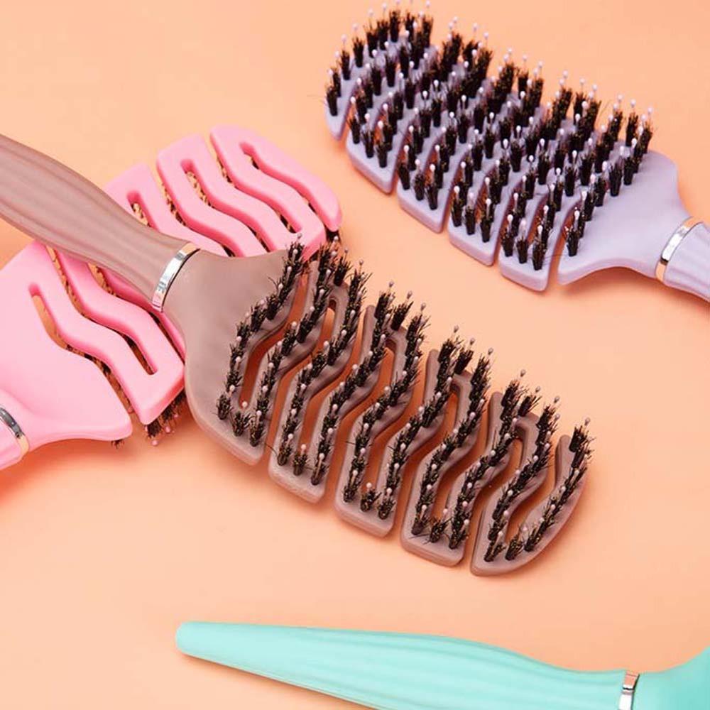 Hair Styling Tool Porcine Bristle Hairbrush Hair Accessories Rolling Curly Comb  Men/Women