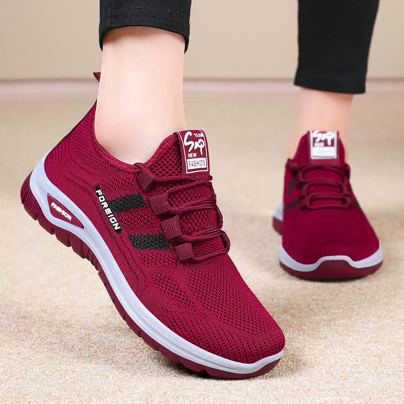 

Women s summer leisure sports shoes, breathable and non slip, outdoor running, fitness, walking, leisure shoes, free shipping 36 червоний
