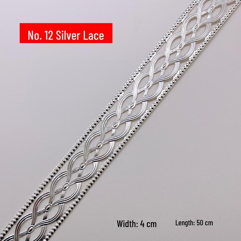 Decorative Wrought Iron Lace Strips In Gold & Silver for Photo Frames