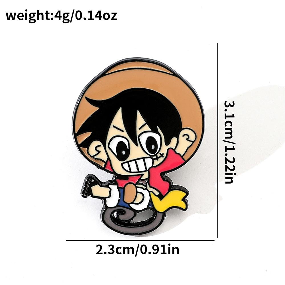 Креативная Q-версия ONE PIECE металлическая значок Морской Король Саурон Луффи сплав масляная капля брошь