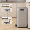 Pedal Trash Can Stainless Steel Waste Bins Large Food Waste Disposal Wastebin Household Kitchen Standing Litter Bin Container