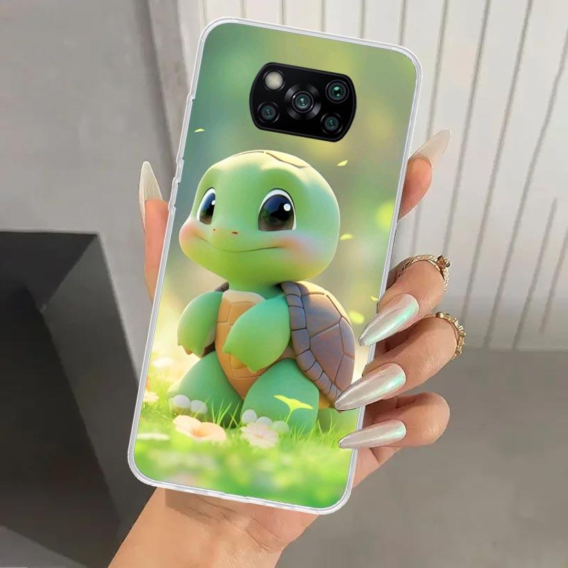 Cartoon Sea Turtle Tortoise Phone Case for Xiaomi Poco X5 X6 X7 Pro F7 Ultra M7 Redmi 15 15C 13 13C 12 12C 10 10A 10C 9 9A 9C 9T