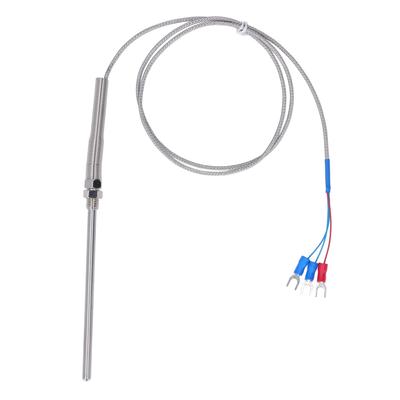 BERM 100mm Probe Thermocouple PT100 Temperature Sensor Probe 0?400 Celsius  1 Meter Length