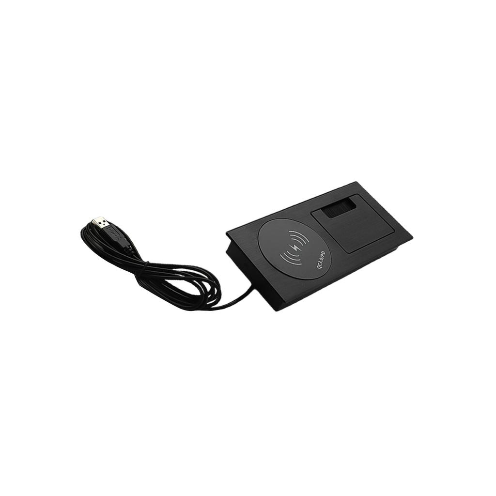 Wire Management Box Desktop Cable Management Hub with Wireless Charging Function Say Goodbye to Messy Cables Boxes