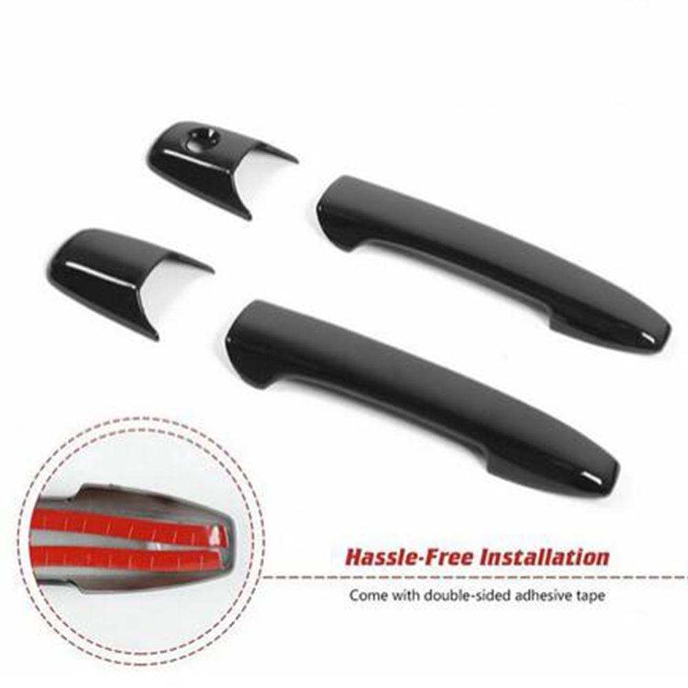 1 Pair Door Handle Cover Trim Black For Ford Mustang 2009 2010 2011 2012 13 2014