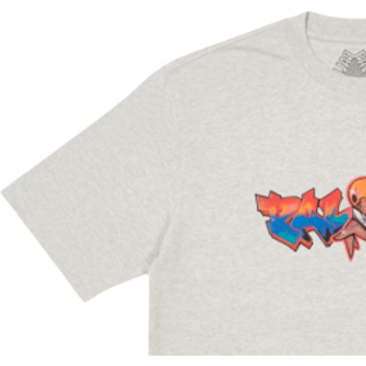 Palace Ultimo Series Zomby T-Shirt Grey Marl Cartoon Print Round Neck Short Sleeve T-Shirt Unisex T-Shirts P21TS230