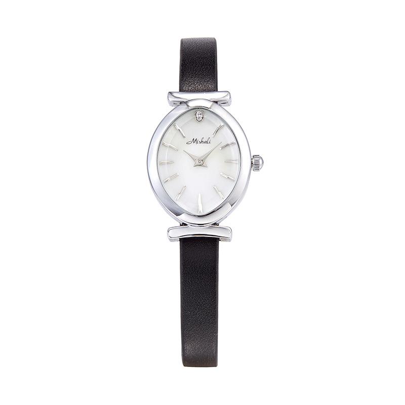 Retro Simple Versatile White Horse Eye Dial Vintage Stylish Personality Women Antique Quartz Watch Ladies