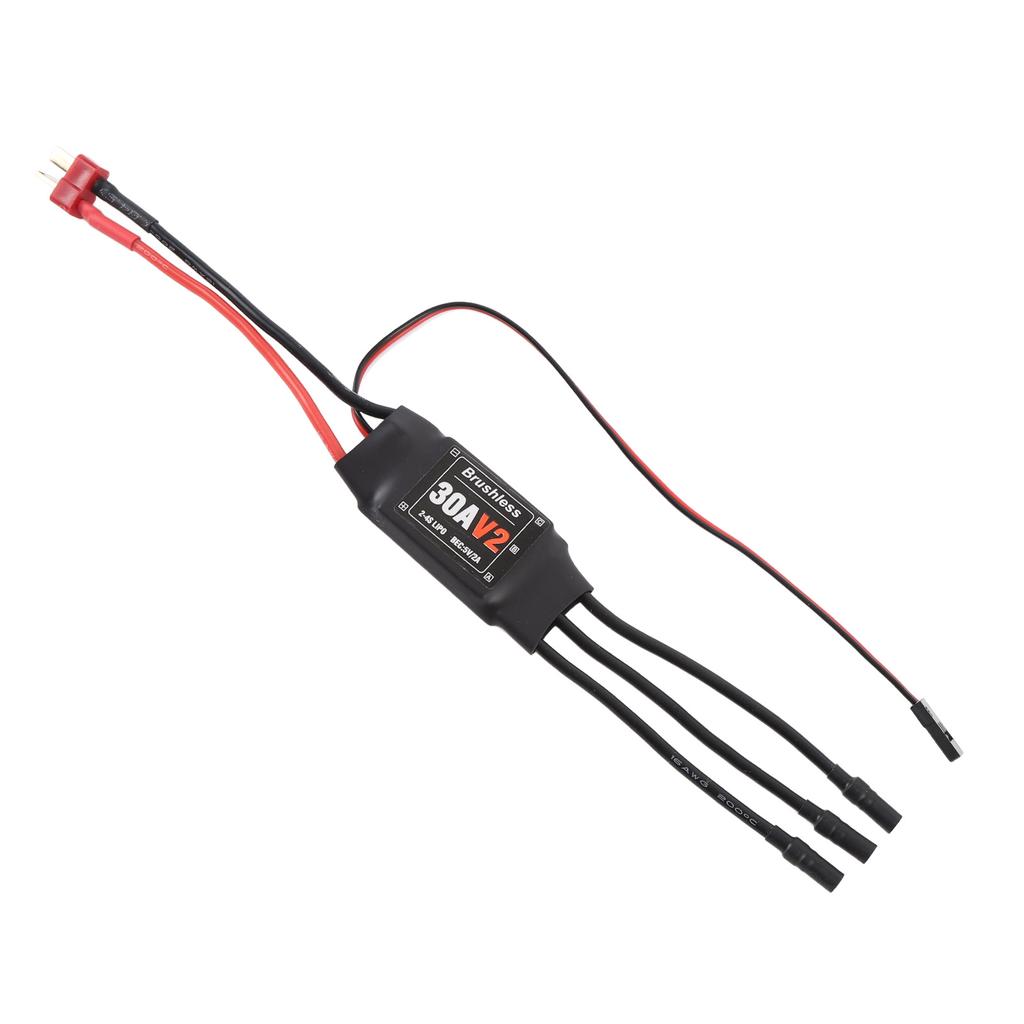 Brushless ESC 30A V2 RC Airplane Drone Motor Electric Speed Controller T Plug To Banana Female