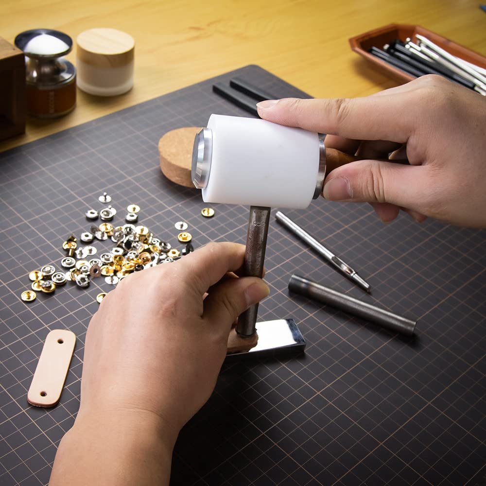 WUTA Professional Leather Carving Leather Craft Leather Nylon Head Handmade DIY Leather Tools Hammer, Mallet, Molle, Hammer,