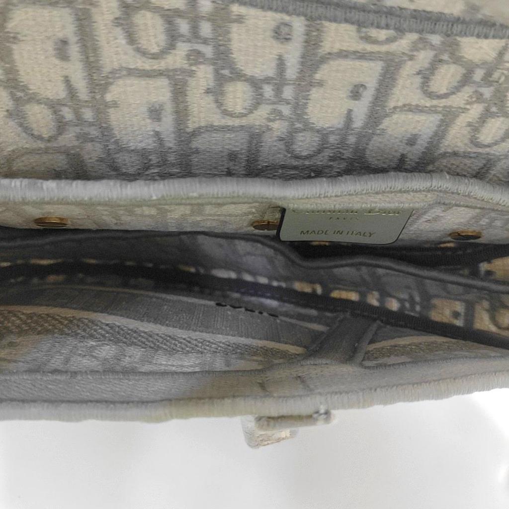 [Pre-Owned] Saddle Oblique Classic Embroidered Monogram Canvas Shoulder Bag - Very Good #2YENFR