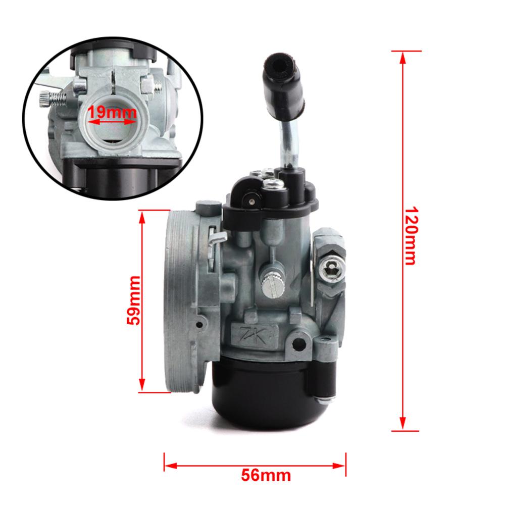 19mm Carb Carburetor 58mm Air Filter For 50 60 80cc Motorized Bicycle 47cc 49cc 2-Stroke Engine Mini Moto Pocket Bike ATV Quad