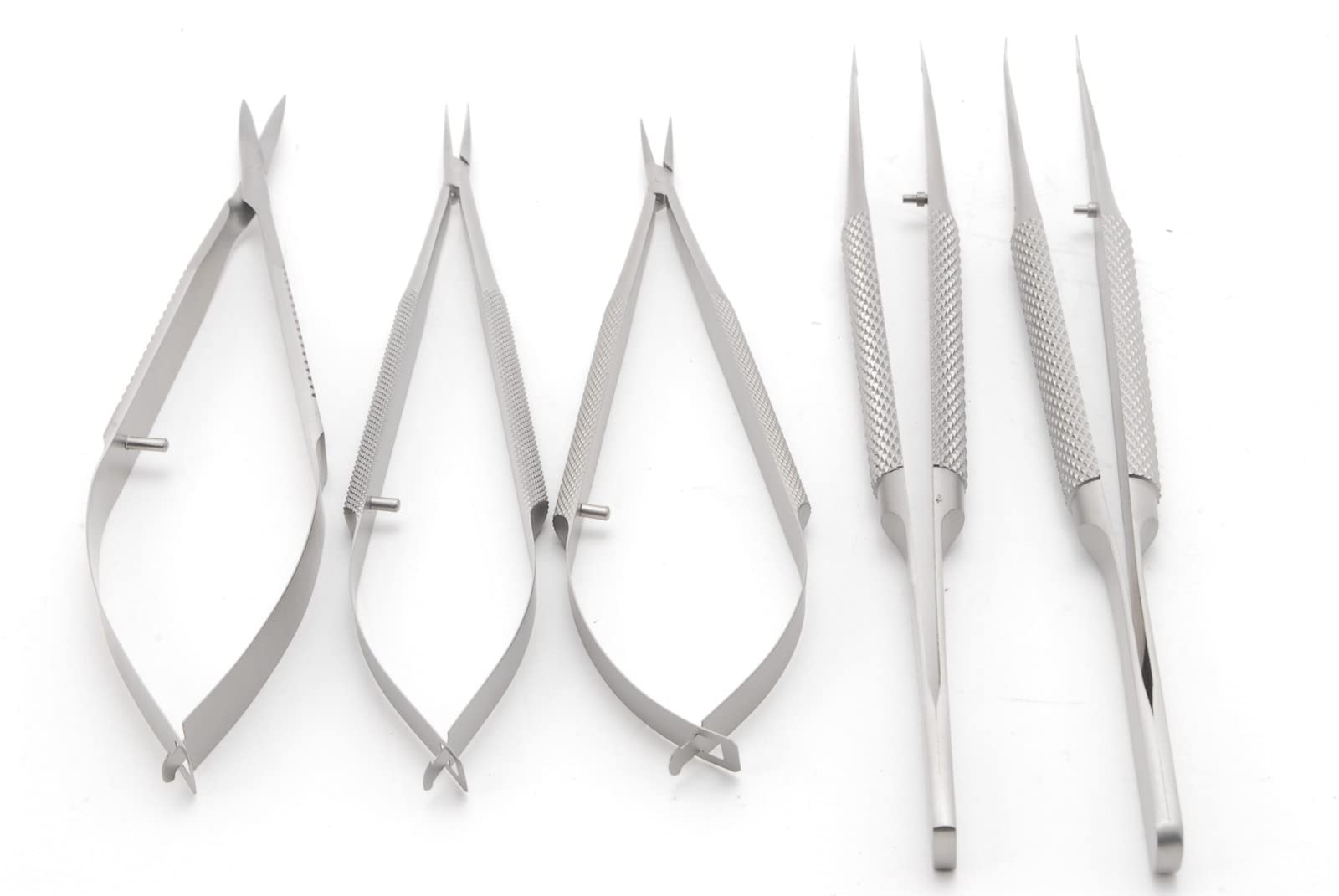 

Stainless steel precision needle holder set for surgical microsurgery needle tweezers set of practice, holder, scissors, tweezers, (stainless steel,