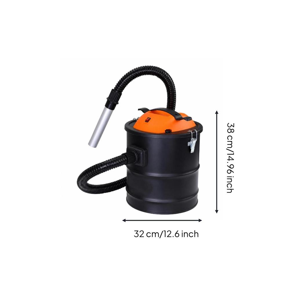 Ash Vacuum with Metal Wand Portable Cleaner for Wood Heater