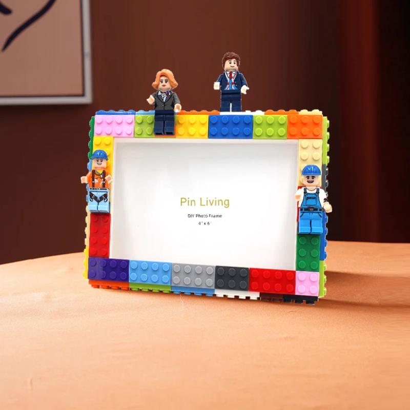 DIY Building Blocks Photo Frame Stage Toy Combination Photo wall Decorations Assemble Bricks Toys Gift For Children Kid Birthday