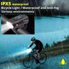 Dual T6 Aluminum Bike Headlight Set: High/Low Beam, USB Charging, Front & Rear Lights for Outdoor Riding