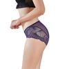 Damen Sexy Spitze Mid-Waist Transparent Panties, Nahtlos Übergröße, Reiner Baumwollzwickel, Dünner Stil Dreieck