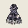 2024 Japonský Retro Kostkovaný Šátek s Třásněmi - Dámský Zimní Hřejivý Všestranný Studentský & Pár Nákrčník