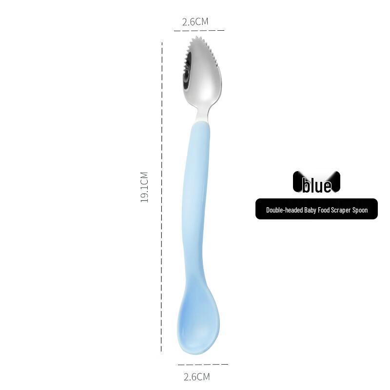 Ru Han Stainless Steel Silicone Double-Ended Scraper Spoons