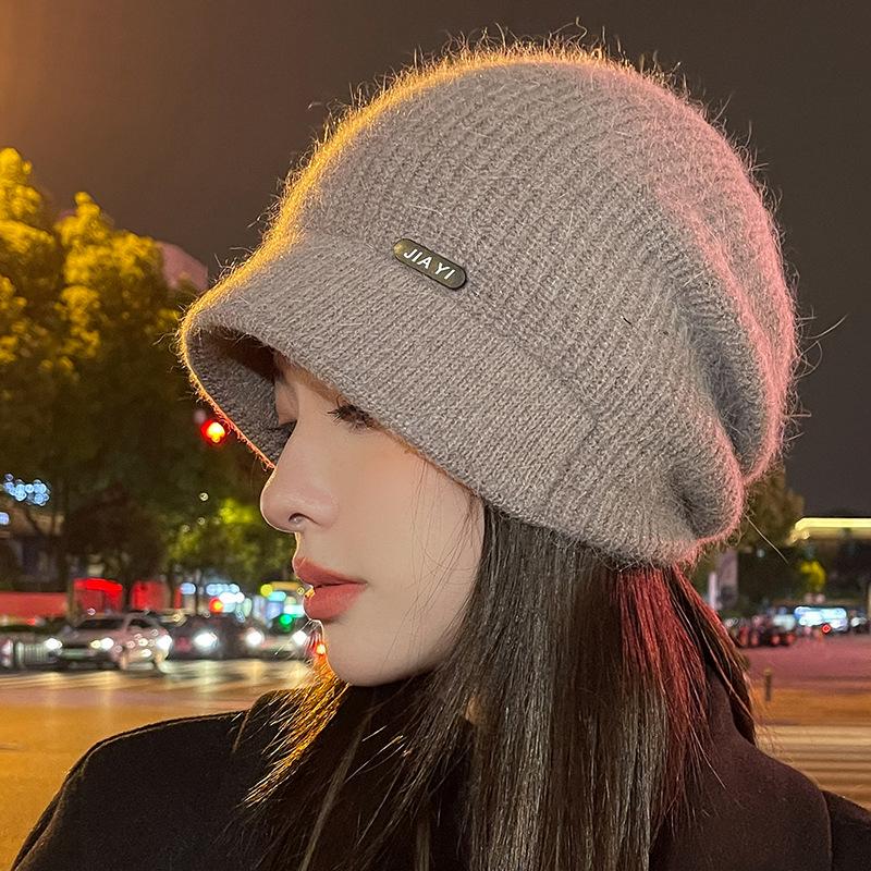 Klasický kabelový pletený baret Vintage jednobarevné pletené čepice Lehká čepice s okrajem větruodolná Teplé štíhlé čepice pro ženy Zimní outdoor