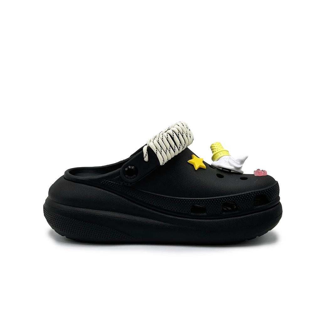 Crocs Crush Clog Cone EVA Ice Cream Gummy Bear Accessories Sweet and Cute Hole Shoes Women's Black