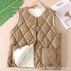 Hochwertige Daunenbaumwollweste Damen Herbst und Winter warm Stehkragen ärmellose Weste Mode Außenweste Jacke