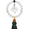 Car Mirror Hanging Accessories Glass Lotus Tassel Pendant Rearview Decoration for Home Office Car Charm Gift