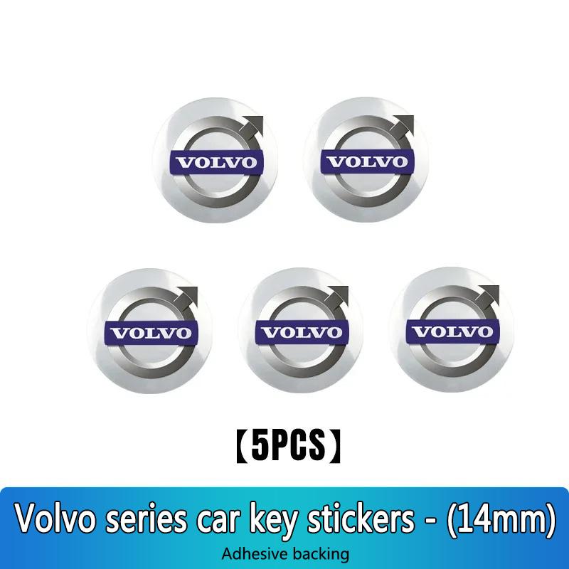 5/10PCS Car Emblems Remote Key Stickers Decoration Decal For Volvo Rdesign T6 AWD C30 C40 C50 C70 S40 S60 S70 S80 Auto Accessory
