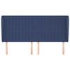 VidaXL Tête de lit avec oreilles Bleu 163x23x118-128 cm Tissu3118206