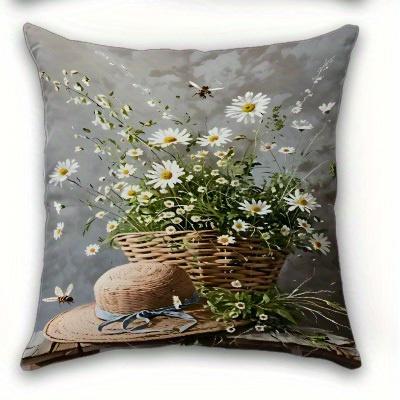 1/4pcs Rustic Farmhouse Throw Pillow Covers Vintage Floral Book Still Life Cushion Cases for Home Decor Cushion Cover