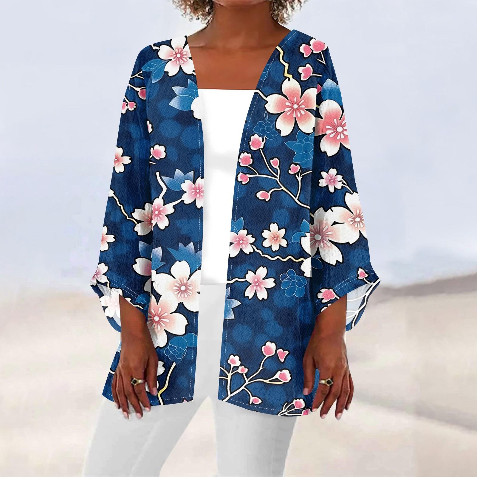 

Женская повседневная модная легкая куртка средней длины с принтом Caot в стиле ретро, ​​кардиган XXL