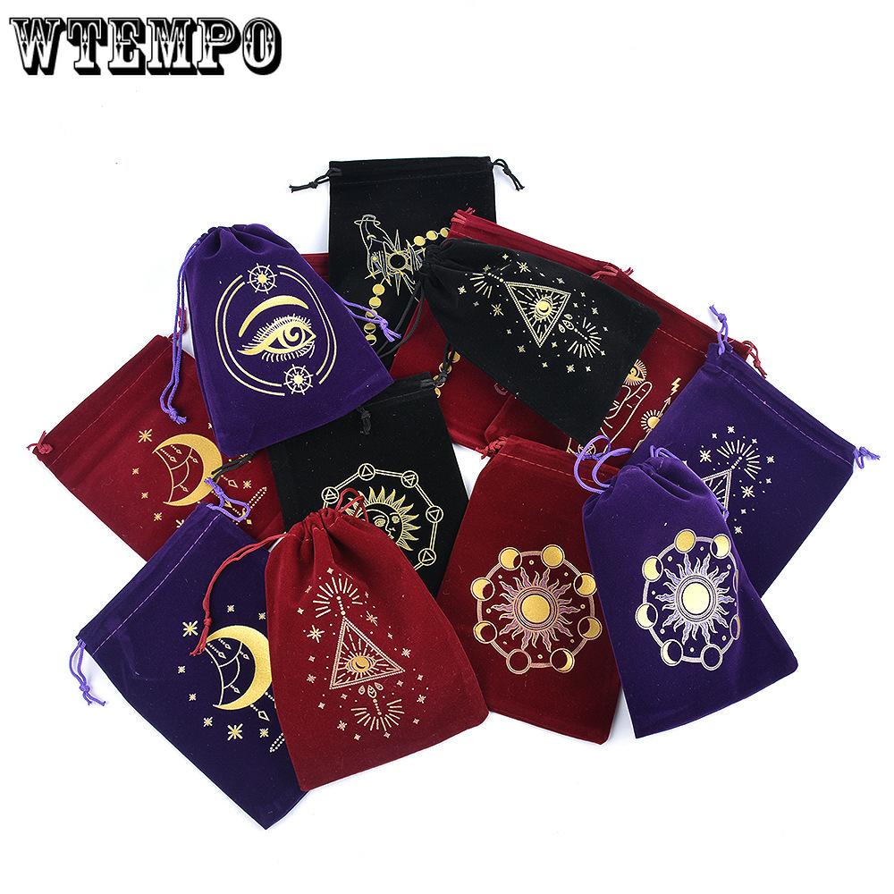 9 ks Sametový stahovací sáček na tarotové karty Sáček na uložení tarotových předmětů Sametový sáček se stahovací šňůrkou pro balení dárků na šperky z křišťálu