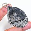 Natural Black Tourmaline, Spinel 925 Sterling Silver Jewelry Pendant 2.68" ZS-160
