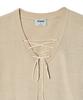 Peace Maker Lace Up Knit Vest (Ivory)