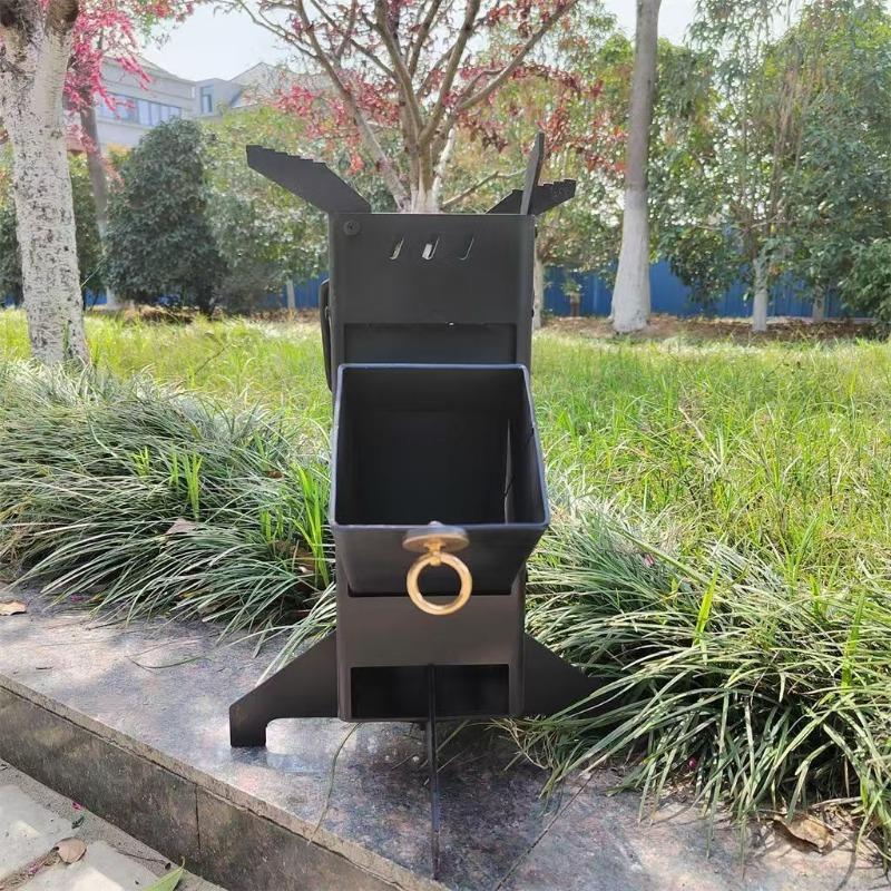 Integrated Outdoor Folding Wood Stove, Camping Picnic, Picnic Cooking, Travel, Car Portable Firewood Stove, Heater Cooktops