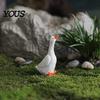 Weather Resistant Garden Decor Realistic Goose Ornament, Miniature Resin Figurine, Statue Yard Figurines for Outdoor Micro Landscape Bonsai Patio
