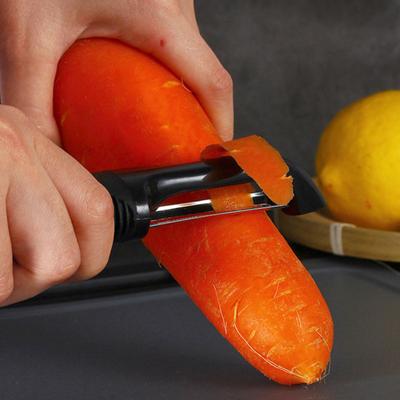 Schwenkbarer Sparschäler Scharfer Edelstahl Kartoffelschäler mit rutschfestem Griff für Küche Obst Karotte Gemüse Kiwi