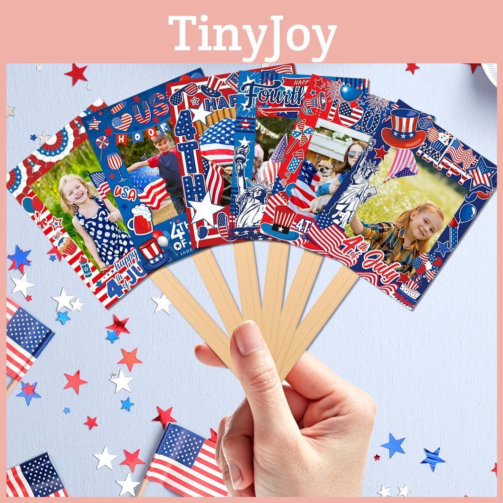 Day Theme Independence Flag Pattern Handheld Photo Frame Shooting Prop Decor