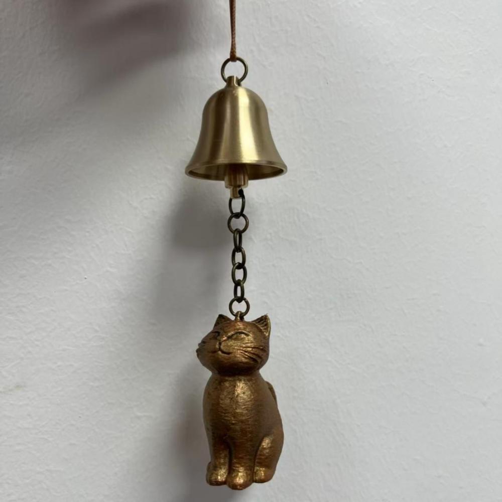 Creative Cat Wind Chime Retro Bell Decorations Unique Cat Garden Decor Yard Decor Porch Decorations Hanging Memorial Ornaments