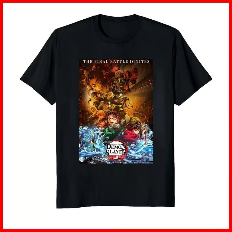 HOT 2025 Demon Slayer Kimetsu No Yaiba The Movie Infinity Castle T-Shirt, 3Style Unisex T-Shirt M